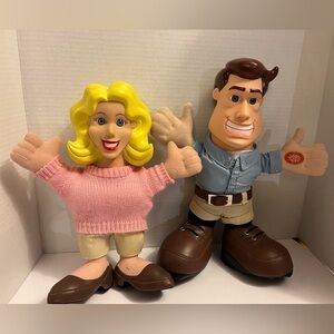 Working Vintage My Talking Mr. & Mrs. Wonderful Dolls